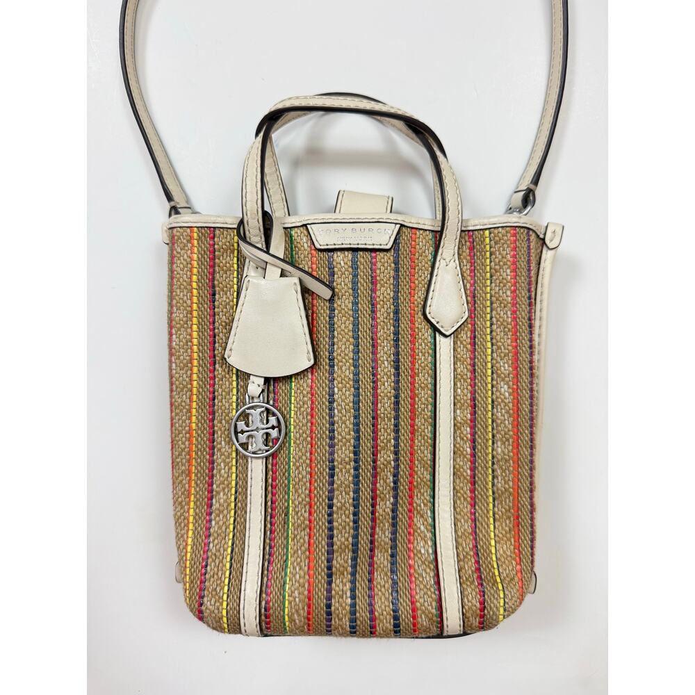 Tory Burch Mini Perry Striped Tote - Picture 4 of 11